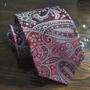 Burma BIbas Paisley Silk Neck Tie‎
